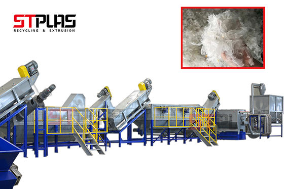 440v প্লাস্টিক পিপি পিই ফিল্ম ওয়াশিং লাইন স্ক্র্যাপ পুনর্ব্যবহারযোগ্য ক্রাশিং শুকানোর উত্পাদন